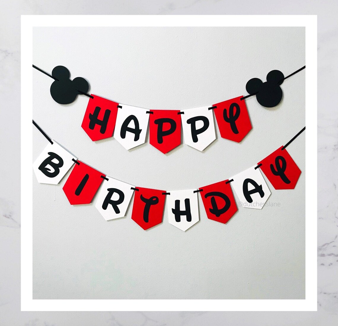 Mickey Inspired Disney Birthday Banner | Etsy