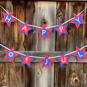 4th of July Banner, Independence Day Banner, Red White & Blue Banner, Happy 4th of July Banner, 4th of July Decorations