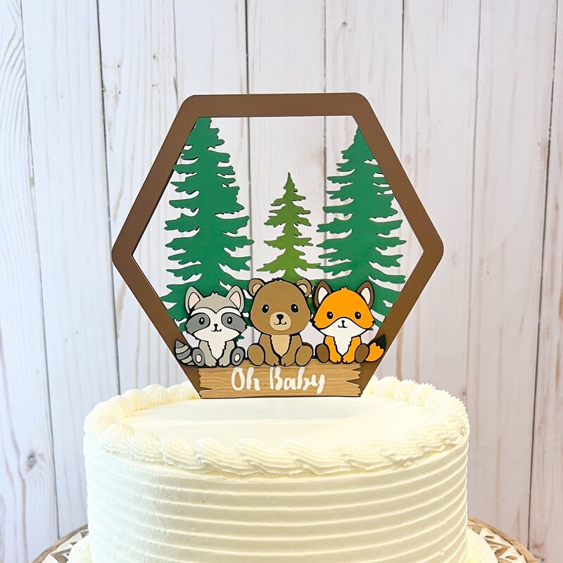 Woodland Cake Topper - Etsy