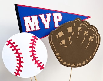 Baseball Centerpiece, Baseball Party Decor, Baseball Party Decorations, Baseball Sticks, Baseball Table Decorations, Rookie of the Year