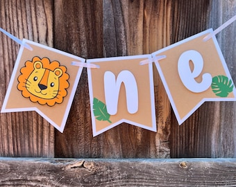 Lion High Chair Banner, Lion First Birthday, Lion ONE Banner, Lion Party Decor, Safari Party Decor, Safari First Birthday, Lion Banner