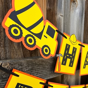 Construction Banner, Construction Birthday Banner, Construction Birthday Party, Construction Party Decor, Construction Birthday Theme