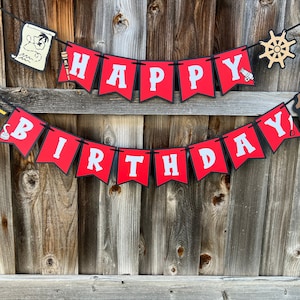 Pirate Birthday Banner, Pirate Banner, Pirate Party, Pirate Party Decor, Pirate Birthday Decor, Pirtate Birthday Party, Pirate Party Banner