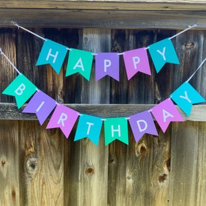 Happy Birthday Banner, Colorful Birthday Banner, Birthday Party Decorations, Colorful Banner, Birthday Banner, Customized Birthday Banner