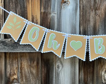 Oh Baby Banner: Eucalyptus Greenery Baby Shower Decor