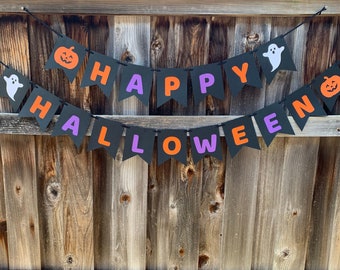 Happy Halloween Banner, Halloween banner, Spooky Halloween Banner, Halloween Decorations, Halloween Party Decorations