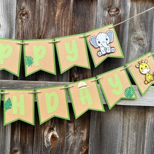 Jungle Banner, Safari Banner, Safari Birthday Banner, Jungle Birthday ...