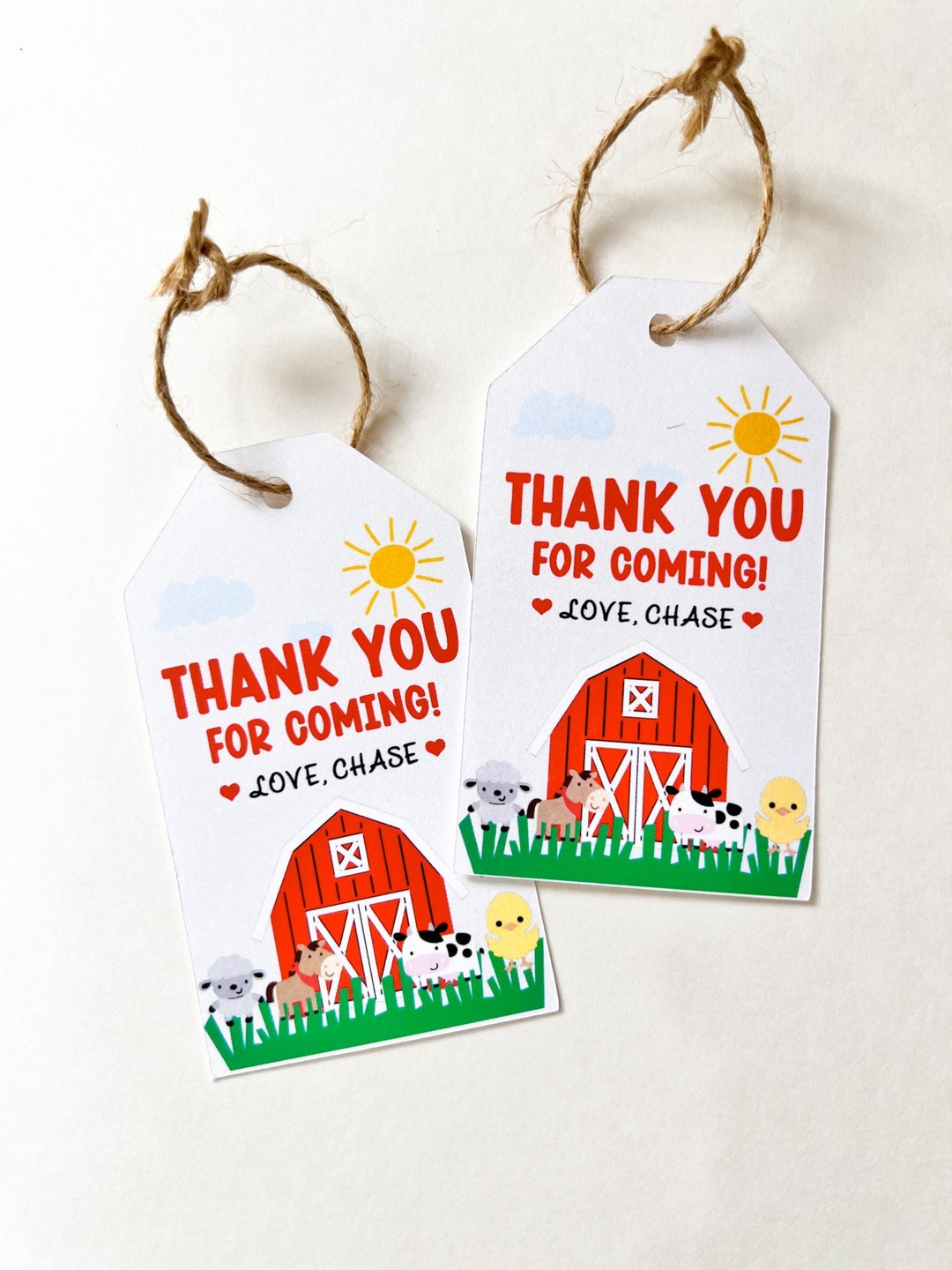 Farm Party Gift Tags, Farm Gift Tags, Farm Party Decor, Farm Party
