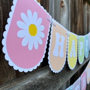 Pastel Birthday Banner, Pastel Party Decor, Pastel Groovy Banner, Pastel Flower Banner, Pastel Happy Birthday, Pastel Party Decorations