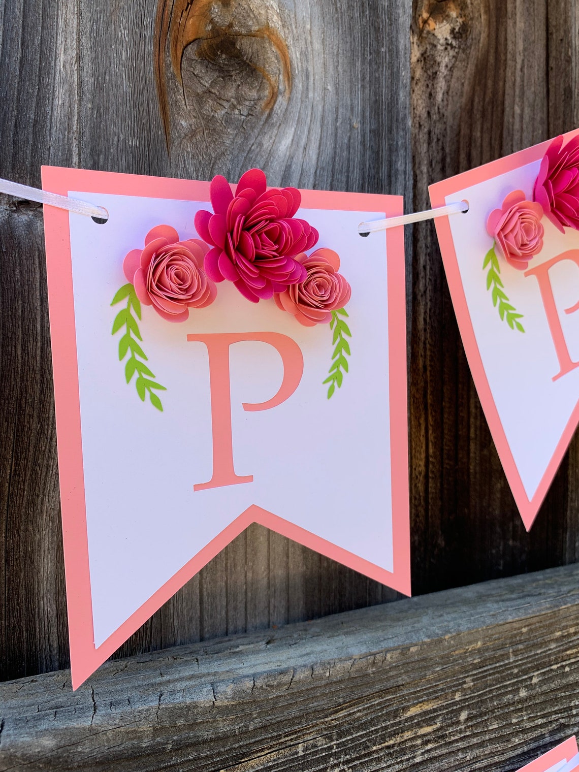 Flower Banner Floral Birthday Banner 3D Flower Banner Etsy