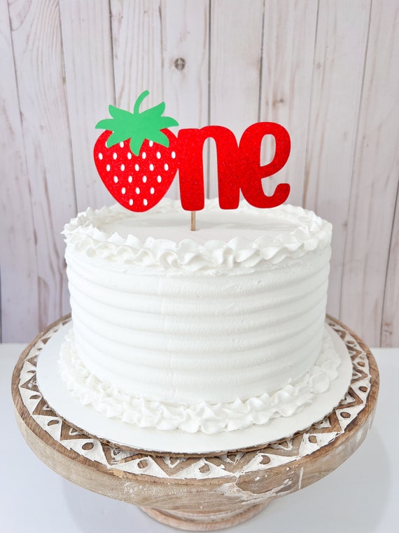 Strawberry Cake Topper, Strawberry One Cake Topper