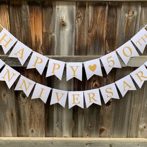Happy Anniversary Banner, Anniversary Banner, Anniversary Party Decorations, Personalized Anniversary Banner
