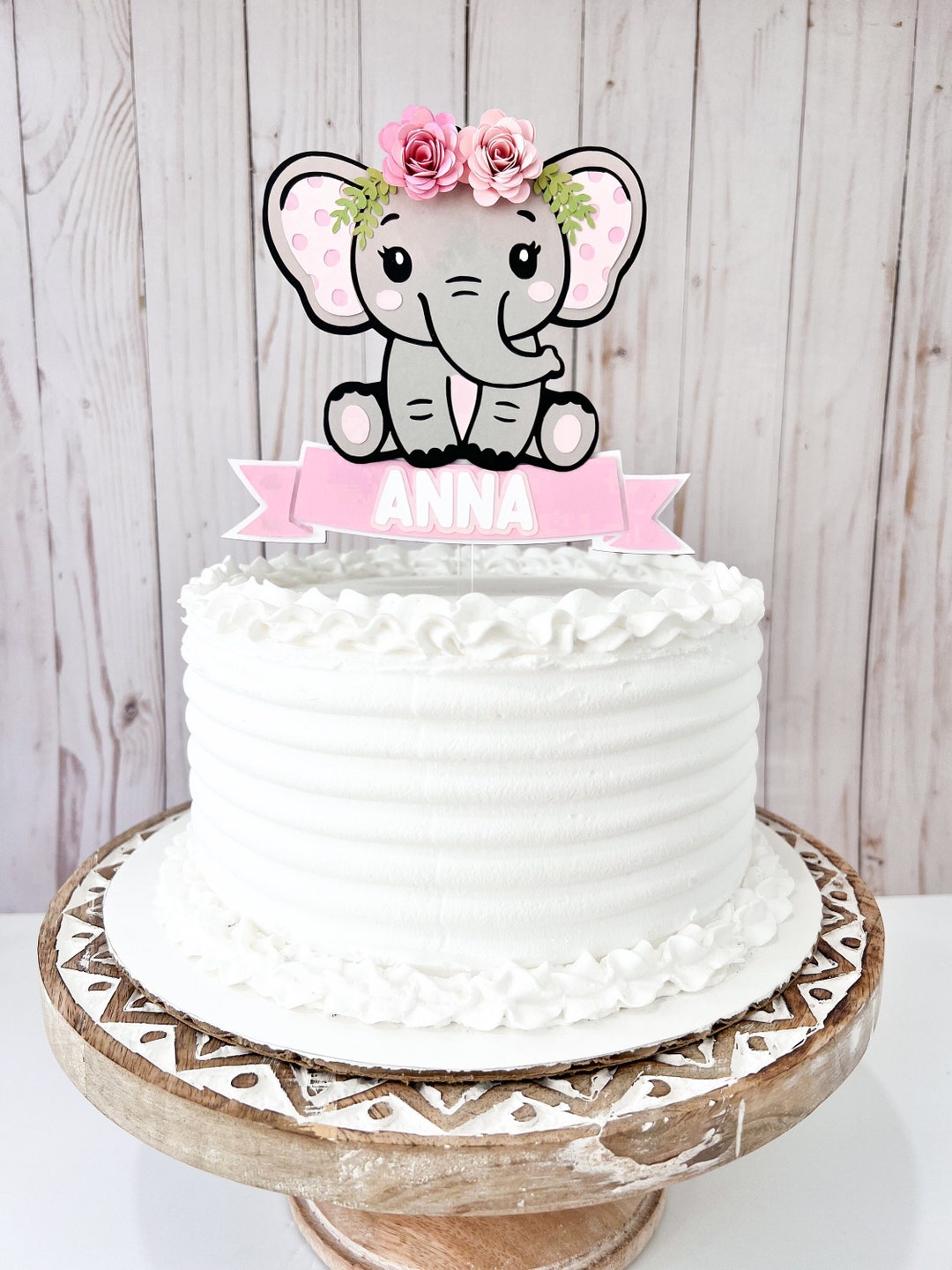 Elephant Cake Topper, Elephant Baby Shower, Elephant Cake Decor