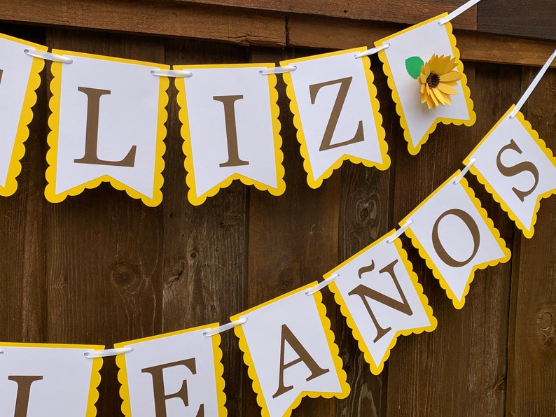 Sunflower Banner Feliz Cumpleaños Banner Sunflower Birthday - Etsy