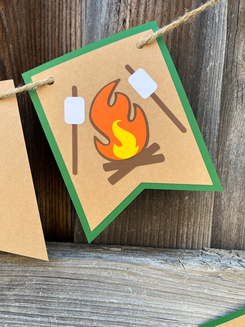 Camping Banner Camping Birthday Banner Camping Birthday Etsy