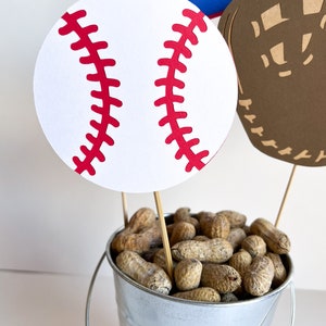 Baseball Centerpiece, Baseball Party Decor, Baseball Party Decorations, Baseball Sticks, Baseball Table Decorations, Rookie of the Year image 2