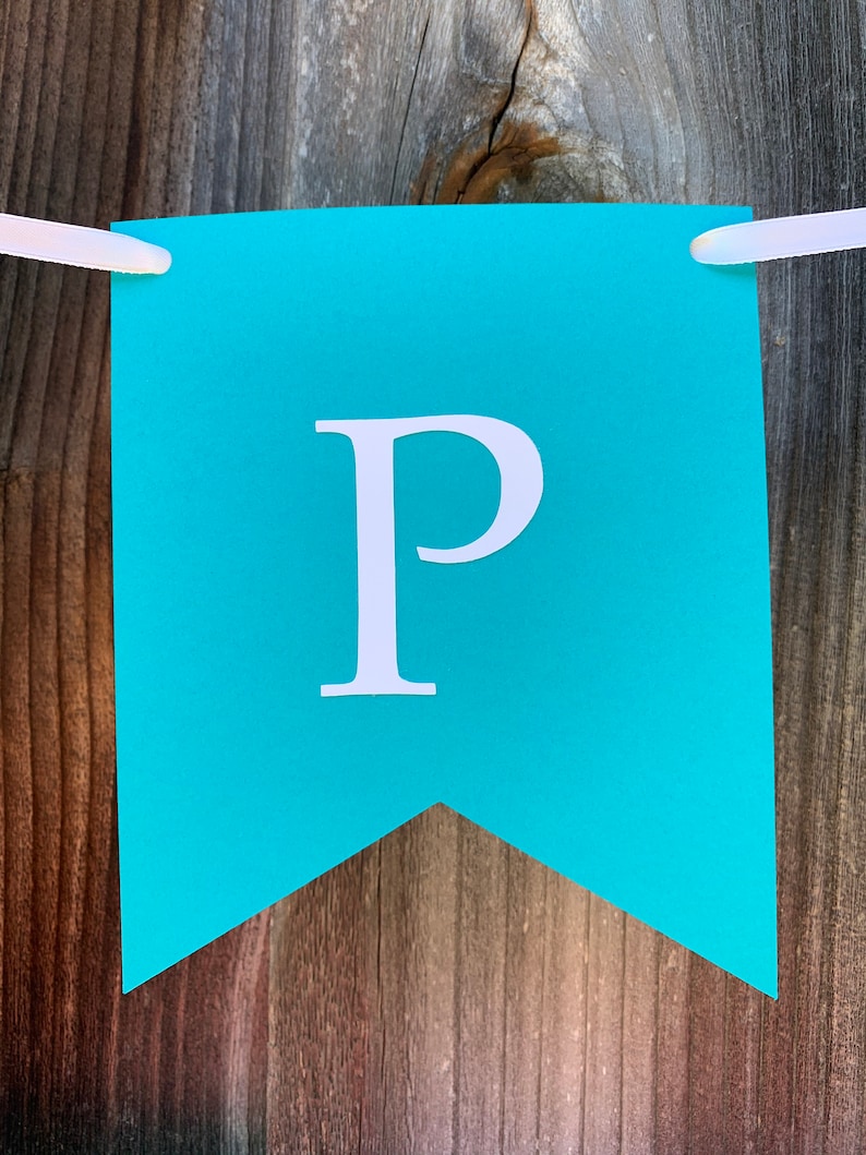 Blue Birthday Banner Pennant Banner Happy Birthday Banner Party Decoration. Personalized Banner