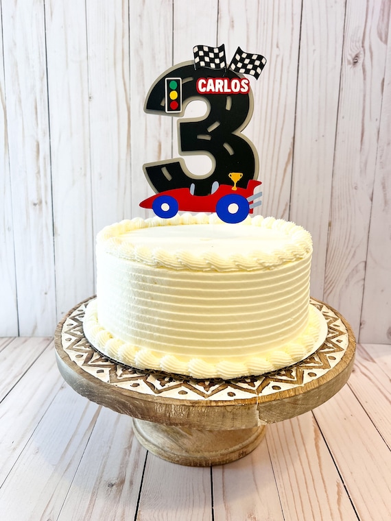 Race Car Cake Topper Cars Cake Topper Race Car Birthday Etsy