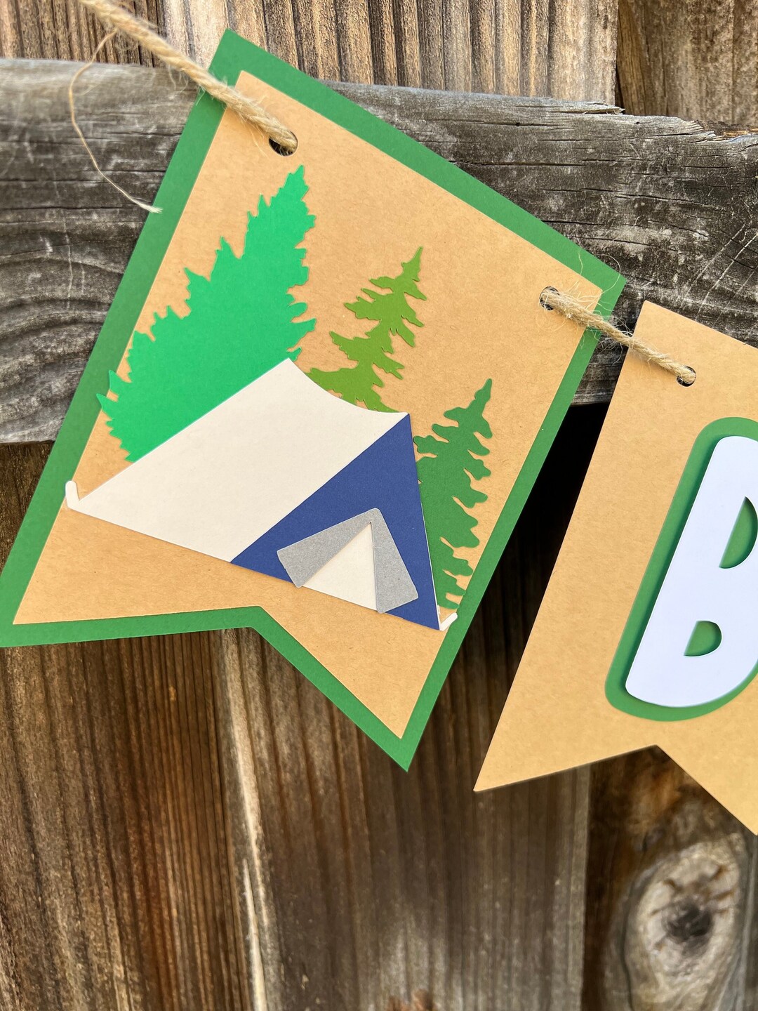 Camping Banner, Camping Birthday Banner, Camping Birthday Party