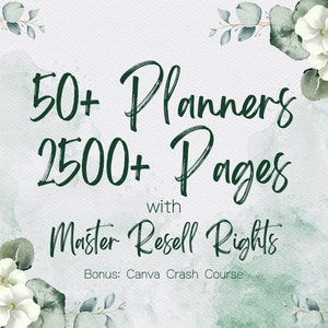 2500+ Pages PLR Canva Planners Bundle, Private Label Rights, PLR Bundle, Master Resell Rights, PLR digital products, dfy, mrr