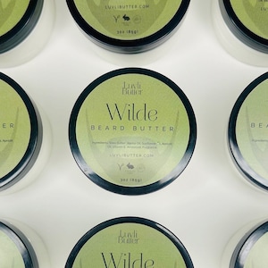 Wilde - Sauvage inspired Whipped Shea Beard Butter, Men&#39;s Grooming Product, Moisturizing Beard Butter, Natural Beard Care, Gift for Him, 4oz