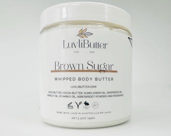 Brown Sugar Whipped Body Butter: Organic Shea & Cocoa Butter Blend