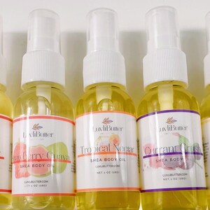 Shea Body Oil, Scented, Lightweight Dry Body Oil, Moisturizing Body Oils (6 Scents Available)