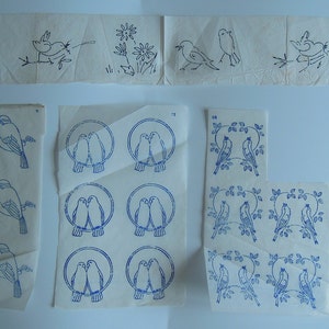 Job lot of Birds Motifs - Vintage Embroidery Transfer