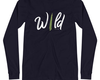 Wild Graphic Long Sleeve Tee | Nature Mountain Hiking Outdoorsy Tree Unisex Apparel