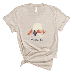 Wander Desert Landscape Tee | Wander Shirt | Wander Tshirt | Wander T-Shirt | Desert Tee | Gifts for Hikers | Desert Graphic