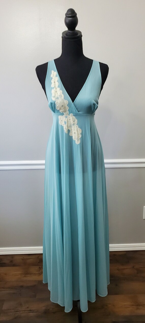 Robe Longue Maxi Nupar Bleu Aqua Sans Manches Avec Foulard - Taille S, Neuve Avec étiquette (NWT)