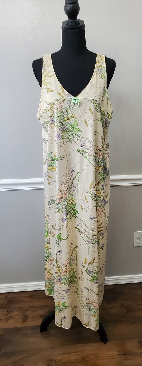 Gown & Robe Set Lorraine Watercolor Floral Maxi Vi