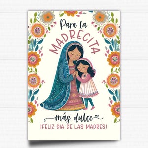 Pour la plus douce des mamans – Virgencita – Étiquette imprimable pour la fête des mères – Étiquette cadeau modifiable – Téléchargement instantané
