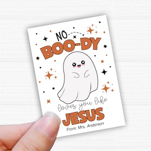 Religious Halloween Tags. No Boody loves you like Jesus. Sunday School. Instant Download