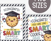 Graduation Tag - One Smart Cookie - Instant Download | Last Day of School Printable Favor Tag | End of Year Gift Tag for Students