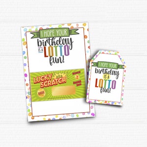 Birthday Lottery Ticket Holder Gift Slot Machine Card With Lotto Scratcher  Insert Gift for Coworker Husband Boss Friend Card Money 