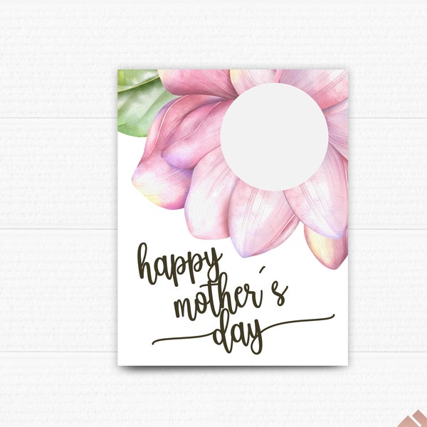 Printable EOS Lip Balm Favor Holder. Happy Mothers Day. Floral Favor Tag. Digital Download