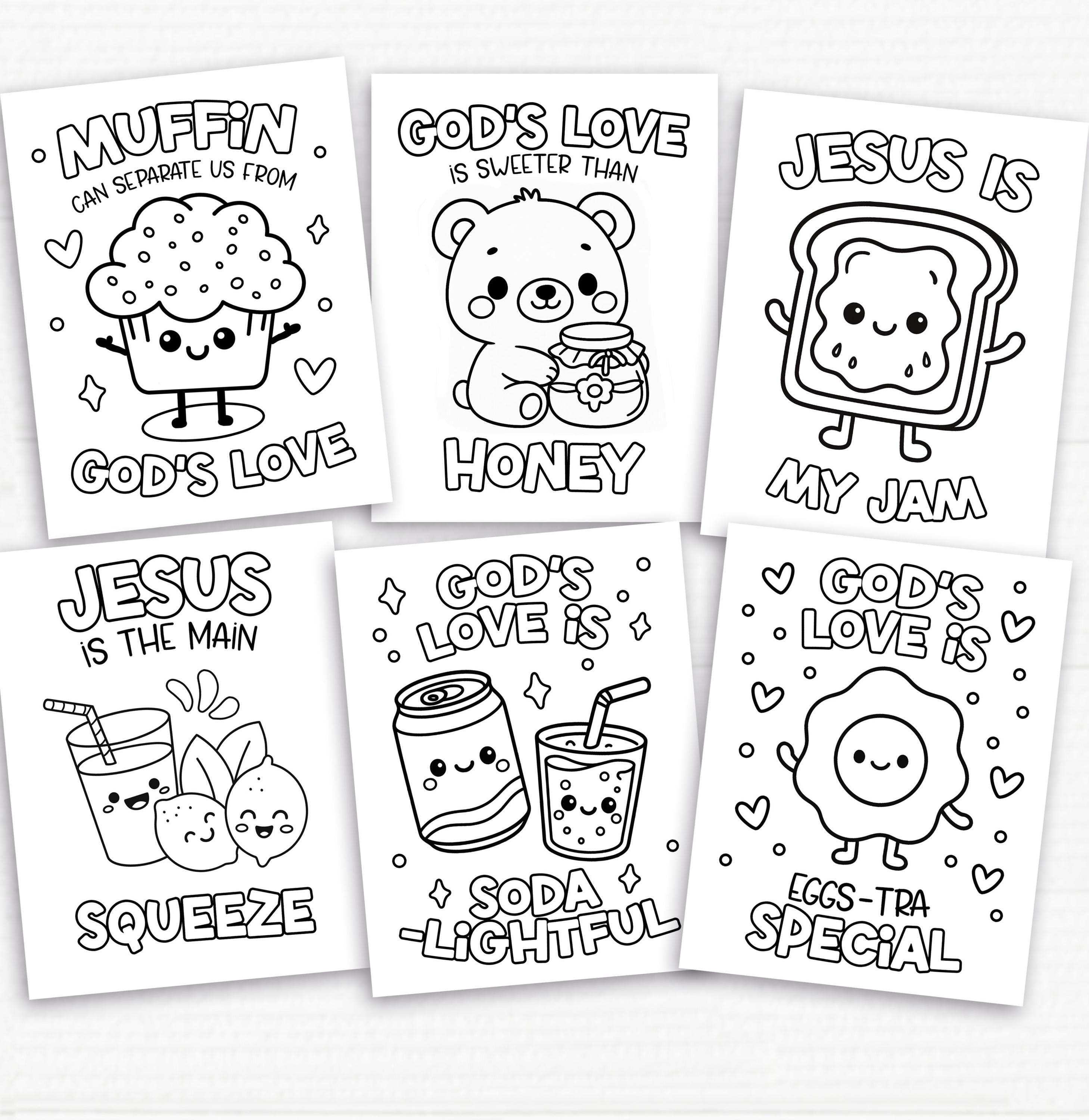 Printable Christian Food Coloring Pages for Kids – Faith and Love Bible ...