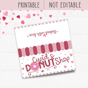 Printable Cupids Donut Shop Topper Bag Valentines Day Favor Etsy Printable Cupids Donut Shop Topper Bag Valentines Day Favor Etsy