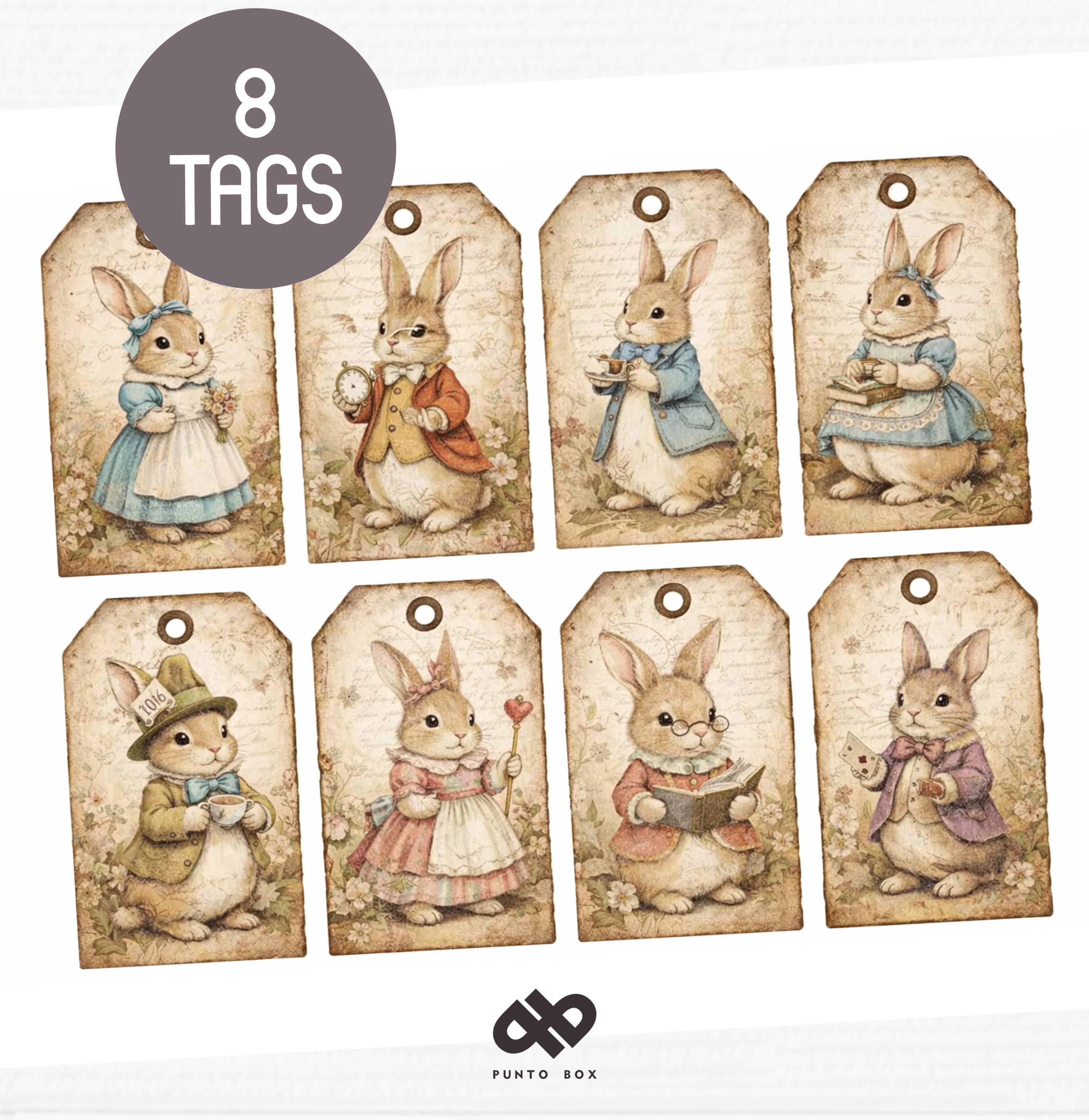 Vintage Rabbit Tags Printable – Ephemera – Junk Journal Tags ...