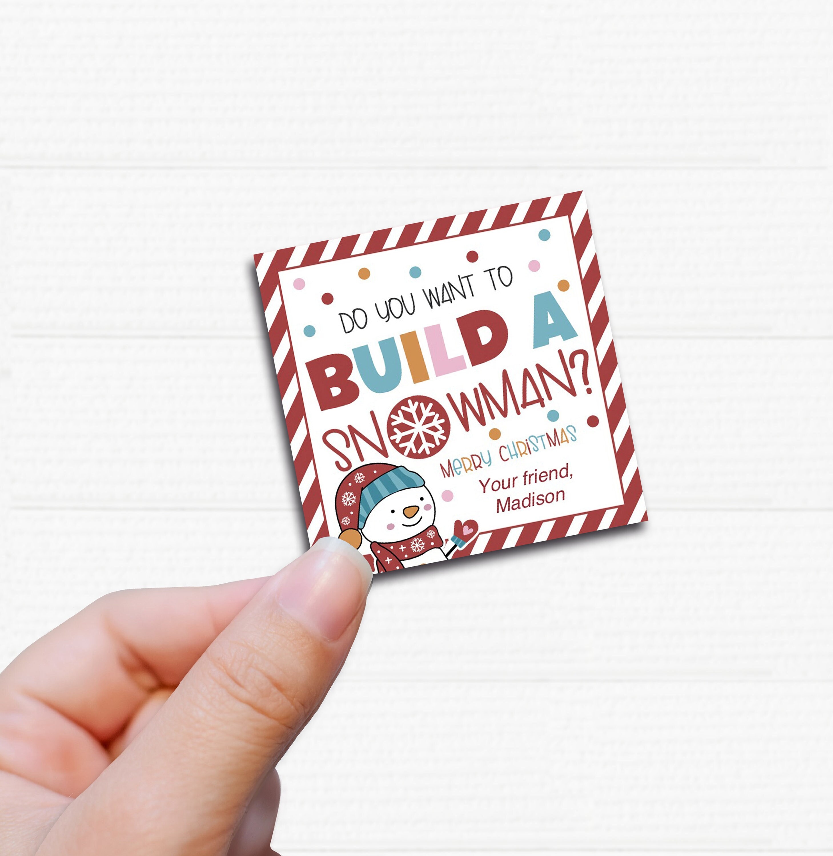 Do You Wanna Build A Snowman' Candy Party Favor Kits (Cards with Bags)