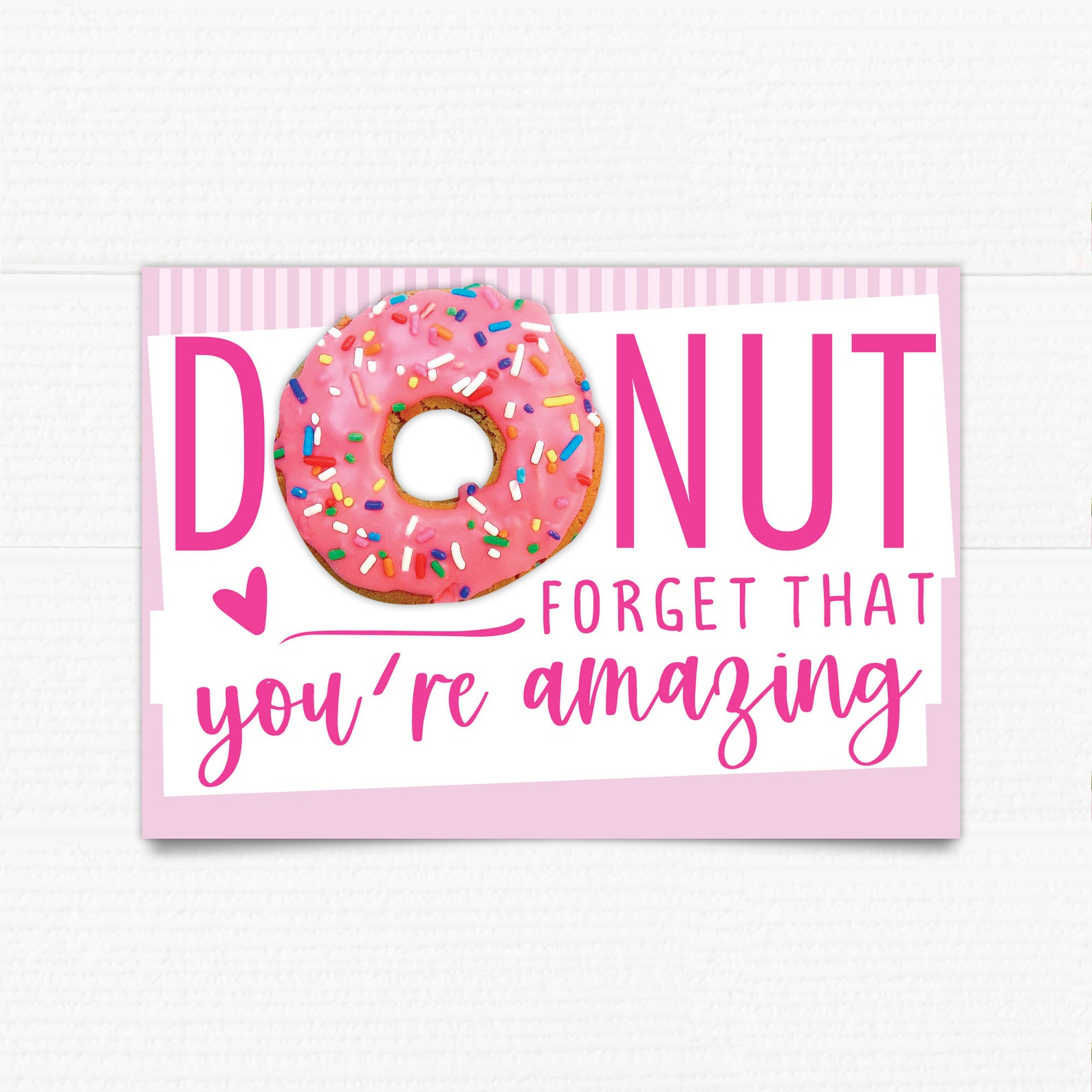 Printable Mini Cookie Card. Donut forget that you are amazing | Etsy