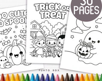 Halloween Coloring Pages for Kids - Etsy