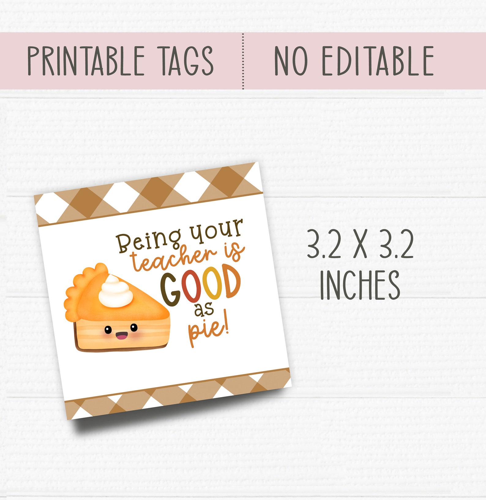Printable Thanksgiving Tags. Favor Tags for Students. Thankful - Etsy