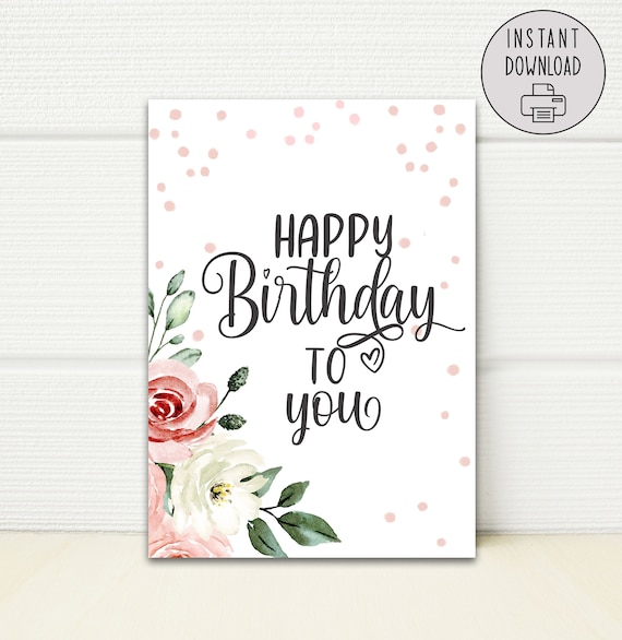 Happy Birthday Roses Card