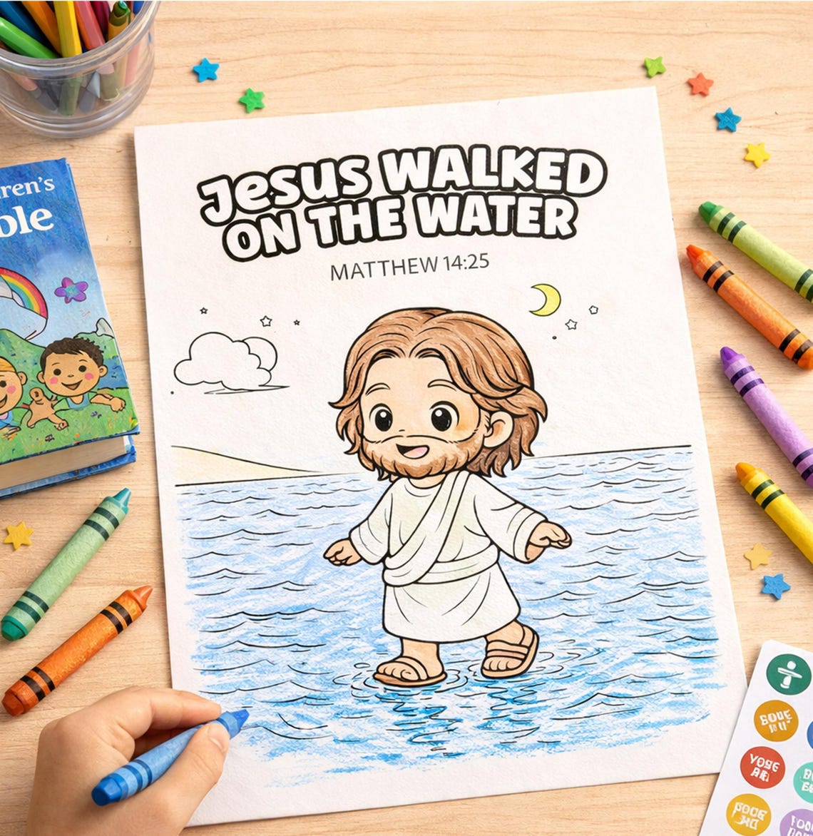 Miracles of Jesus Coloring Pages for Kids | Bible Story Printable ...