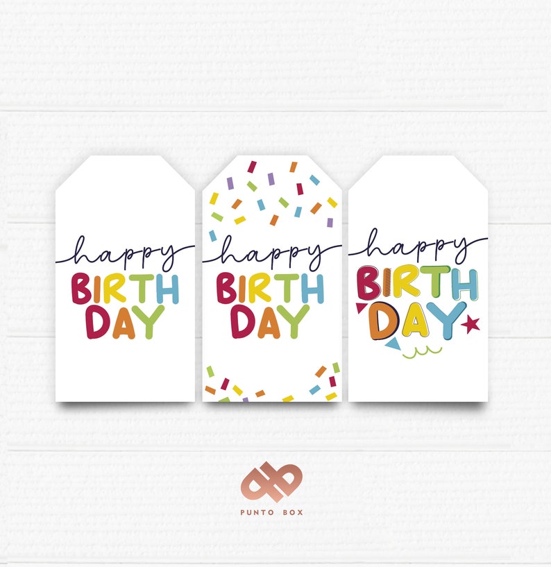 Printable Birthday Tags. Favor Tags. Not Editable. Three - Etsy