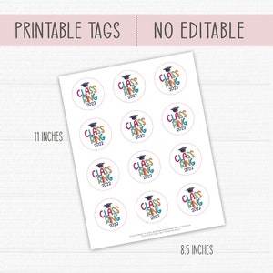 Printable Class Ring Favor Stickers or Tags. Kindergarten - Etsy