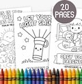 20 Bible Verse Coloring Pages for Kids – Christian Printable Scripture Activity Set - Instant Download for Kids Church, VBS, Sunday School