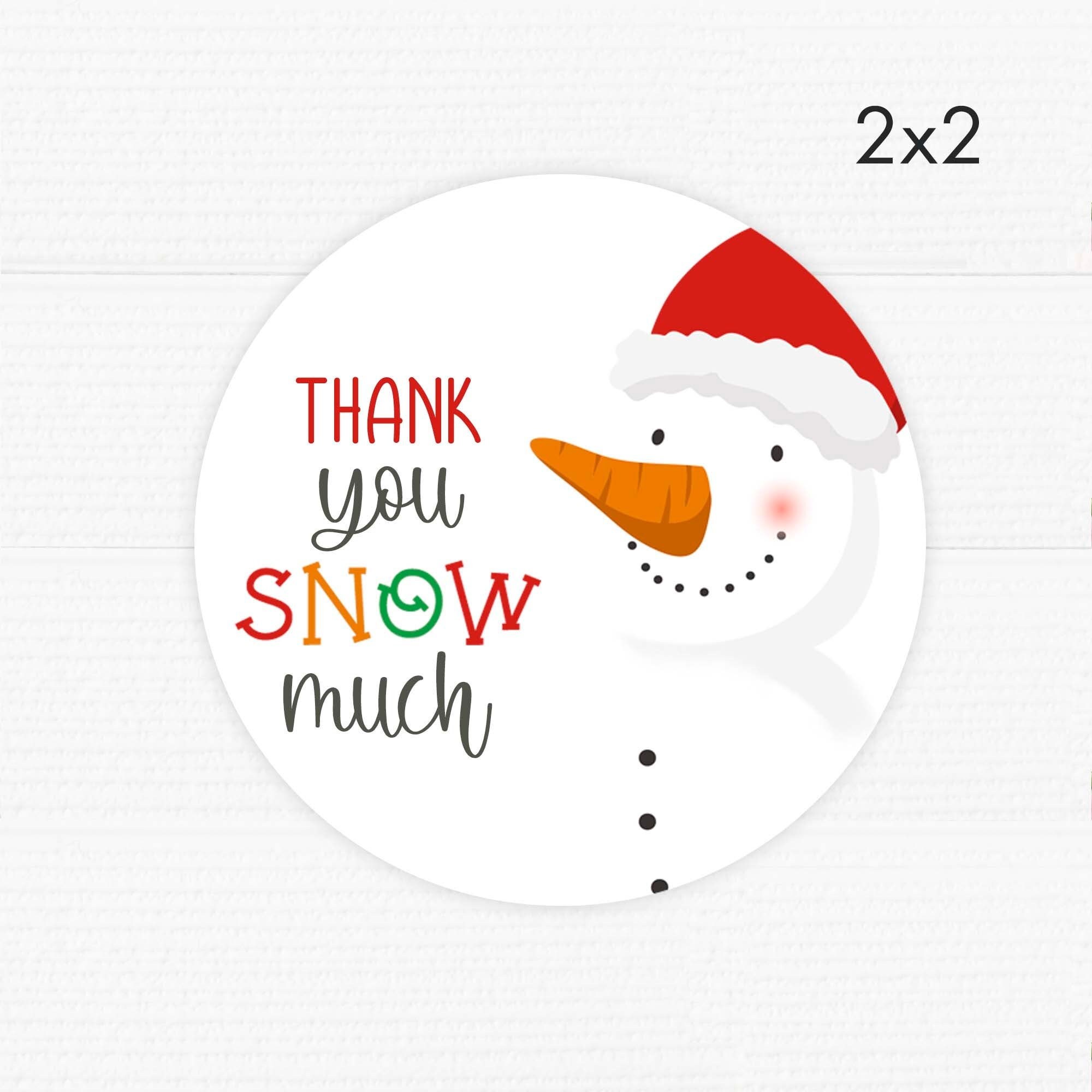 Printable Christmas Tag. Thank You Snow Much. Snowman. Cookie Tags 2x2 ...